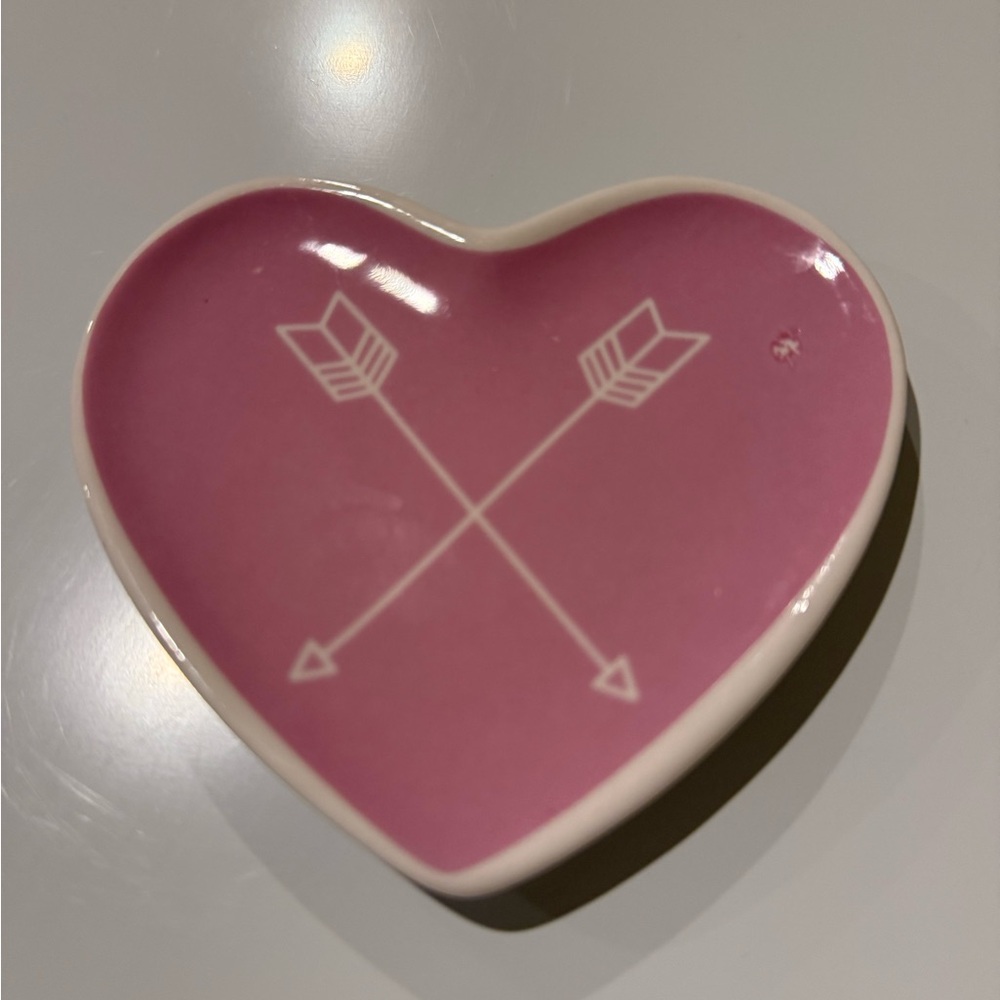 Pink Heart-Shaped Trinket Dish